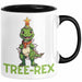 Tree-Rex Dinosaurier Tasse Weihnachten Geschenk Jungs Jungen Weihnachtsbaum T-Rex Schwarz Trendation