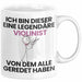 Violinist Geschenk Tasse Lustige Geschenkidee Geburtstag für Violinist Ich Bin Dieser Legendäre Violinist Von Dem Alle Geredet Haben Kaffee-Becher Weiß Trendation