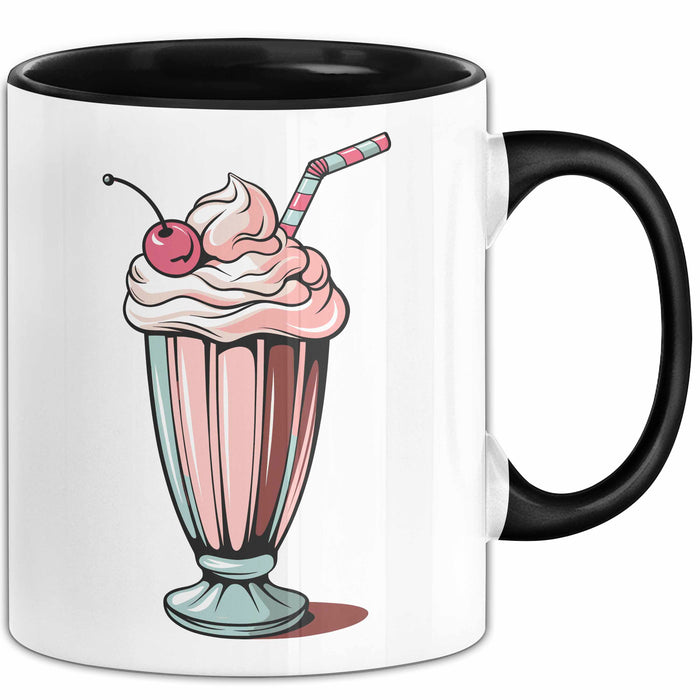 Milchshake Fan Tasse Geschenkidee Dessertgetränk Liebhaber Trendation