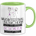 Musikfestival-Besucherin Weil Es Keinen Schöneren Beruf Gibt Tasse Geschenk für Eine Musikfestival-Besucherin Lustig Grün Trendation