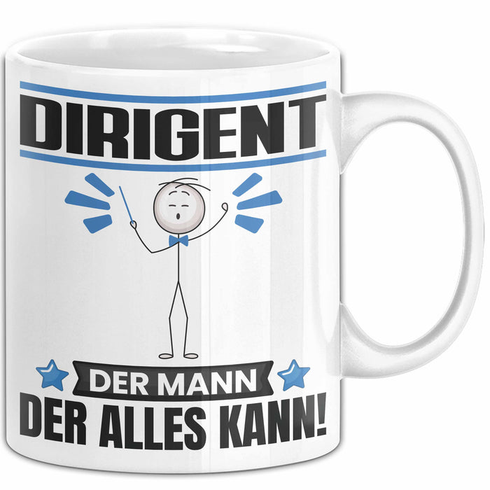 Dirigent Tasse Geschenk für Dirigent Der Mann Der Alles Kann Geschenkidee zum Geburtstag Weiß Trendation