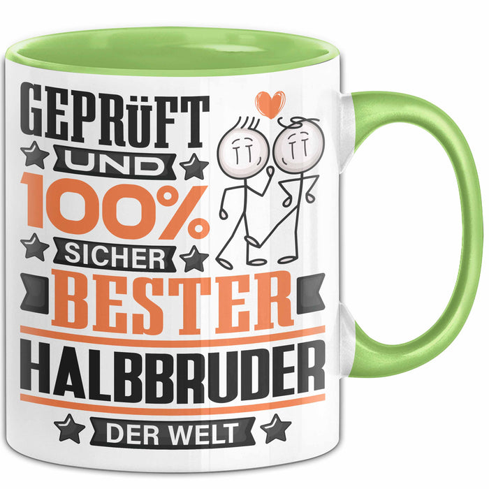 Halbbruder Geschenk Lustiger Spruch für Halbbruder Geschenkidee Bester Halbbruder Der Welt Grün Trendation
