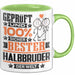 Halbbruder Geschenk Lustiger Spruch für Halbbruder Geschenkidee Bester Halbbruder Der Welt Grün Trendation