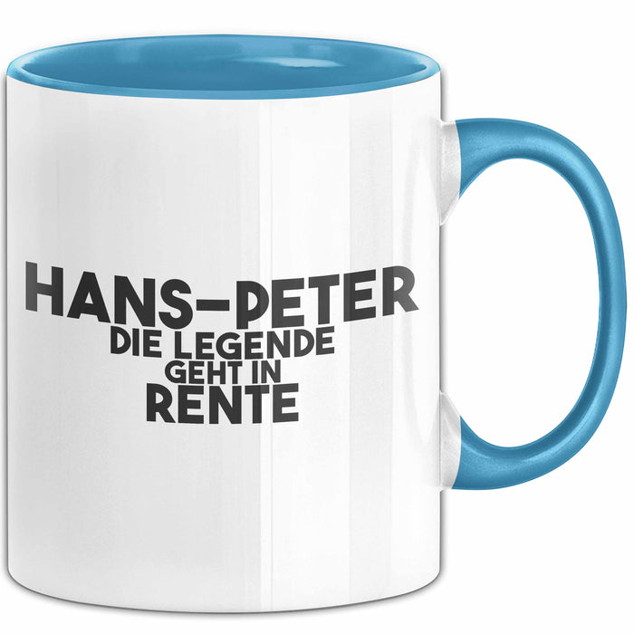 Hans-Peter Tasse Hans-Peter – Die Legende Geht In Rente Geschenk