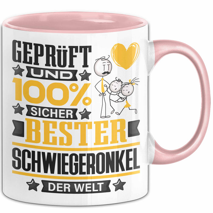 Schwiegeronkel Geschenk Lustiger Spruch für Schwiegeronkel Geschenkidee Bester Schwiegeronkel Der Welt Rosa Trendation