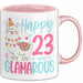 23er Geburtstag Tasse Geschenk Happy 23 And Glamarous Llama Alpaka Liebhaber Geschenkidee zum Geburtstag Rosa Trendation