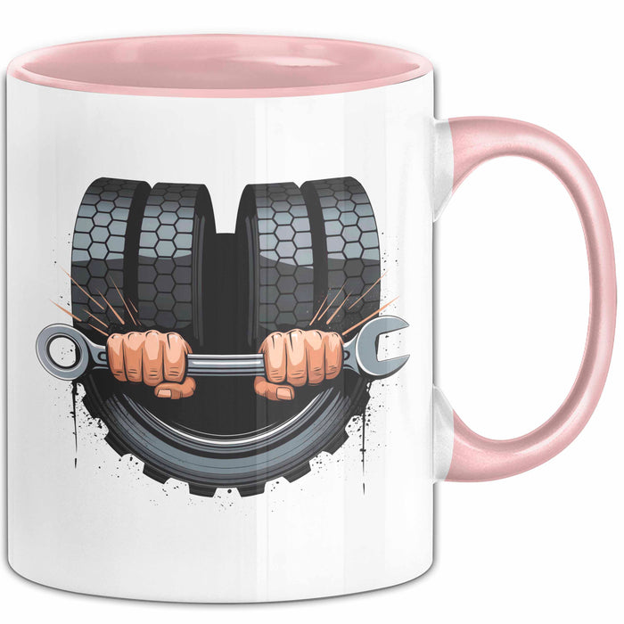 LKW Mechaniker Tasse Geschenk Lustige Geschenkidee Spruch Für Nutzfahrzeug Profis Rosa Trendation