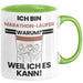 Marathonläufer Geschenk Tasse Lustiger Spruch Ich Bin Marathonläufer Warum Weil Ich Es Kann Geschenkidee Bester Marathonläufer Geburtstag Kaffee-Becher Grün Trendation