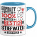 Stiefvater Geschenk Lustiger Spruch für Stiefvater Geschenkidee Bester Stiefvater Der Welt Blau Trendation