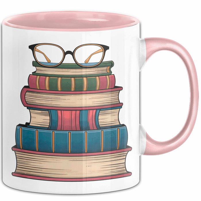 Bibliothekar Tasse Geschenkidee für Bücherliebhaber Rosa Trendation