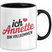 Annette Tasse Geschenk Ich Bin Vollkommen Annette Geschenkidee Geburtstag Schwarz Trendation