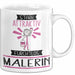 Malerin Tasse Geschenk Becher Stark Attraktiv Furchtlos Malerin Lustige Geschenkidee Weiß Trendation