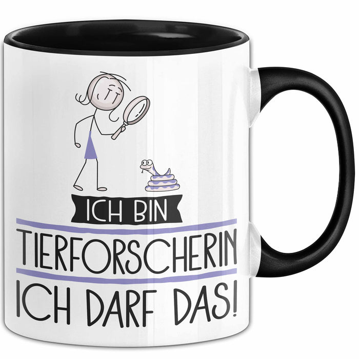 Geschenk für Tierforscherin Tasse Lustige Geschenkidee Geburtstag Ich Bin Tierforscherin Ich Darf Das Trendation