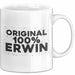 Erwin Tasse Original 100% Erwin Geschenk Weiß Trendation