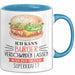 Burger-Liebhaber Tasse Geschenk Ich Kann Cheeseburger Verschwinden Lassen Was Ist Deine Superkraft Blau Trendation