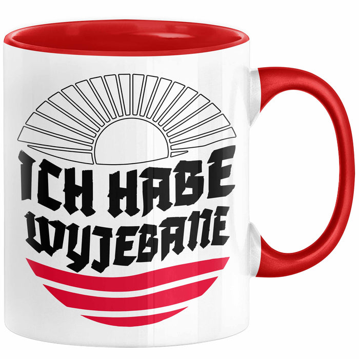 Polen Tasse Spruch Ich Habe Wyjebane Polska Geschenkdiee Kaffee-Becher Rot Trendation