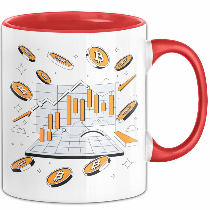 Krypto Trader Tasse Geschenk Lustige Geschenkidee Spruch Für Coin Beobachter Rot Trendation