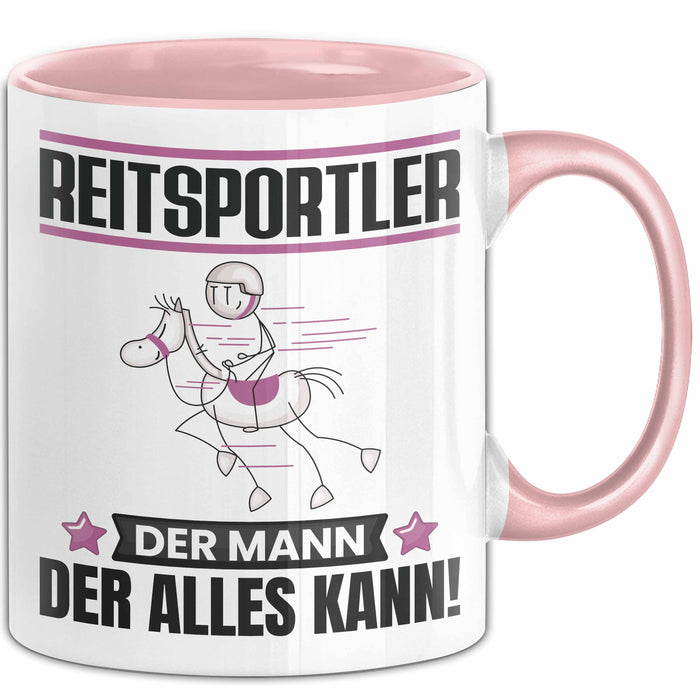 Reitsportler Tasse Geschenk für Reitsportler Der Mann Der Alles Kann Geschenkidee zum Geburtstag Rosa Trendation