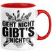 Handwerker Geschenk Tasse Geht Nicht Gibts Nicht Handwerk Hausmeister Geschenkidee Spruch Kaffee-Becher Rot Trendation