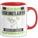 Eiskunstläufer Tasse Geschenk für Eiskunstläufer Geburtstag Lustiger Spruch Kaffee-Becher Was Ist Deine Superkraft Rot Trendation