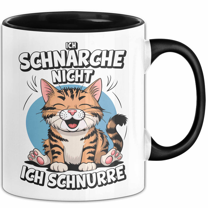Schlafende Katze Tasse Geschenk Lustige Geschenkidee Spruch Ich Schnarche Nicht Ich Schnurre Trendation