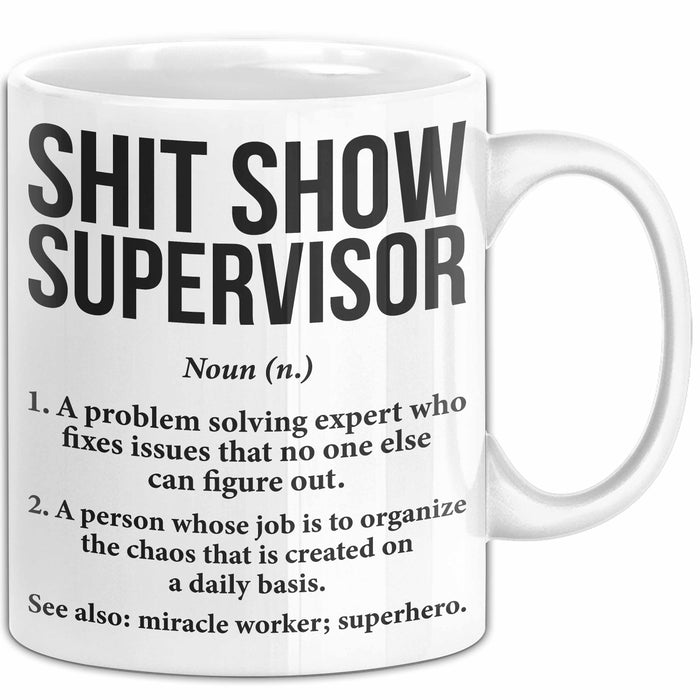 Chef Tasse Geschenk Shit Show Supervisor Geschenkidee Lustig Beruf