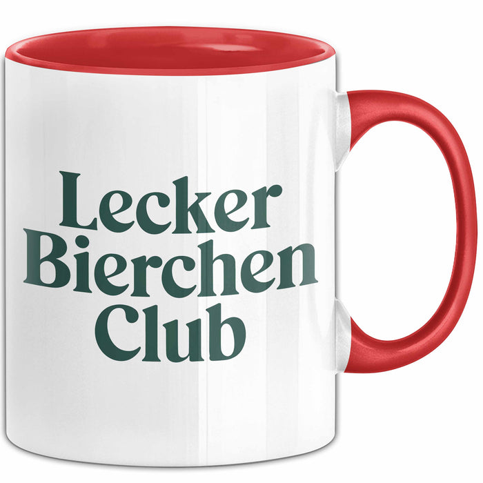 Bierclub Bierliebhaber Tasse Geschenk Lustige Geschenkidee Spruch Lecker Bierchen Club Palma Clothing Rot Trendation