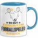 Fußballspieler Geschenk Tasse So Gut Kann Nur Ein Fußballspieler Aussehen Geschenkidee Kaffee-Becher Blau Trendation