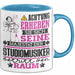 Studiomusiker Geschenk Tasse Lustiger Spruch Erheben Sie Sich Der Studiomusiker Betritt den Raum Blau Trendation