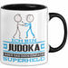 Judoka Geschenk Tasse Ich Bin Judoka Aber Sag Doch Einfach Superheld Lustige Geschenkdiee für Judoka Kaffee-Becher Schwarz Trendation