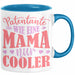 Patentante Geschenk Tasse Spruch Geschenkidee Beste Patentante Wie Eine Mama Nur Cooler Kaffee-Becher Blau Trendation
