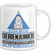 Serienjunkie Geschenk Tasse Ich Bin Serienjunkie Aber Sag Doch Einfach Superheld Lustige Geschenkdiee für Serienjunkie Kaffee-Becher Weiß Trendation