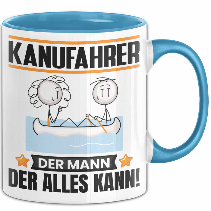 Kanufahrer Tasse Geschenk für Kanufahrer Der Mann Der Alles Kann Geschenkidee zum Geburtstag Blau Trendation