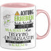 Trekking-Enthusiastin Tasse Geschenk Lustiger Spruch Bitte Erheben Sie Sich Seine Majestät Die Trekking-Enthusiastin Betritt Den Raum Rosa Trendation