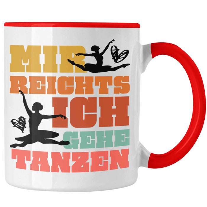 Trendation - Ballett Ballerina Tänzerin Tasse Mädchen Geschenk Frauen Tanzen Geschenkidee Kaffeetasse Rot Trendation