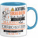 Tonstudio-Besitzerin Tasse Geschenk Lustiger Spruch Bitte Erheben Sie Sich Seine Majestät Die Tonstudio-Besitzerin Betritt Den Raum Blau Trendation