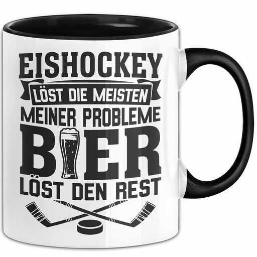 Eishockey Tasse Löst Die Meisten Meiner Probleme Bier Löst Den Rest Becher Geschenkidee Trendation