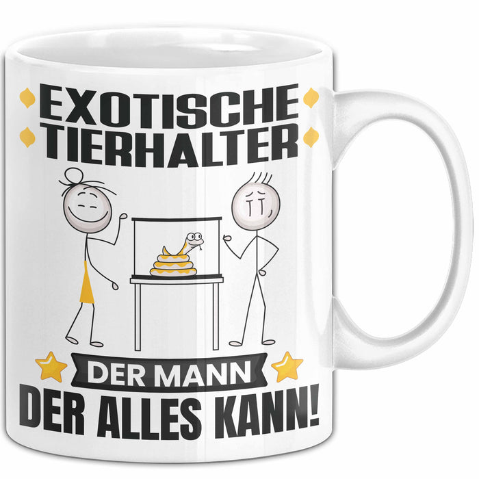ExotischeTierhalter Tasse Geschenk für ExotischeTierhalter Der Mann Der Alles Kann Geschenkidee zum Geburtstag Weiß Trendation