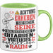 Gitarrenvirtuose Geschenk Tasse Lustiger Spruch Erheben Sie Sich Der Gitarrenvirtuose Betritt den Raum Grün Trendation