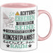 Konzertpianist Geschenk Tasse Lustiger Spruch Erheben Sie Sich Der Konzertpianist Betritt den Raum Rosa Trendation