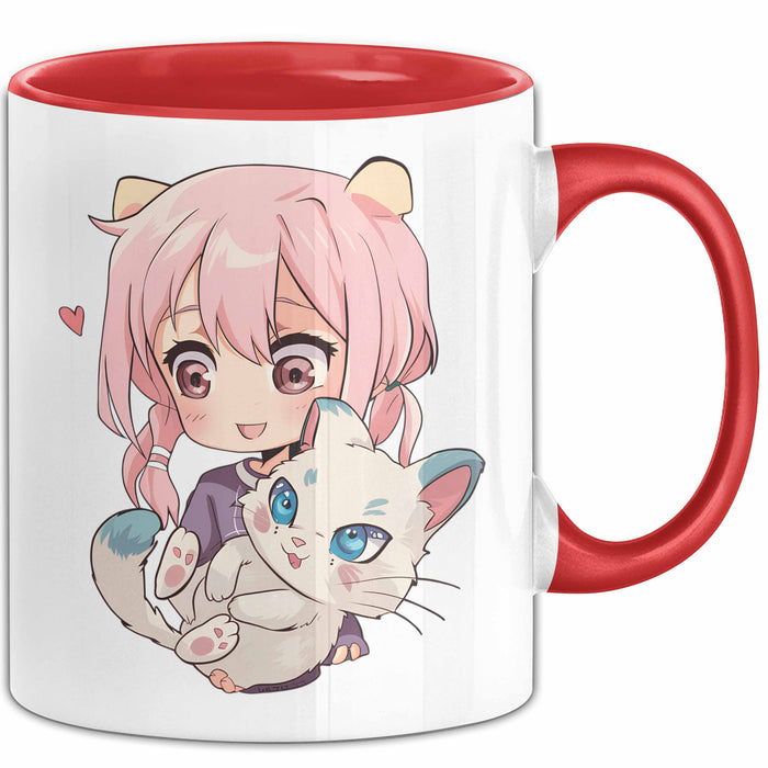 Anime Tasse Geschenk Grafik Rot Trendation