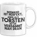 Torsten Tasse Niemand Ist Perfekt, Torsten Ist Nah Dran Geschenk Weiß Trendation