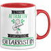 Gitarristin Tasse Geschenk Becher Stark Attraktiv Furchtlos Gitarristin Lustige Geschenkidee Rot Trendation