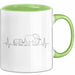 Elefant Tier Tasse Geschenk Lustige Geschenkidee Spruch Elefanten Herzschlag Grün Trendation