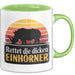 Nashorn Tasse Geschenk Lustige Geschenkidee Spruch Rettet Die Dicken Einhörner Grün Trendation