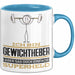Gewichtheber Geschenk Tasse Ich Bin Gewichtheber Aber Sag Doch Einfach Superheld Lustige Geschenkdiee für Gewichtheber Kaffee-Becher Blau Trendation
