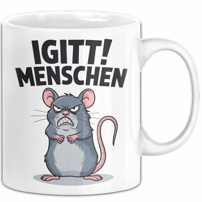 Sarkastisch Sarkasmus Introvertiert Tasse Geschenk Lustige Geschenkidee Spruch Igitt Menschen Weiß Trendation