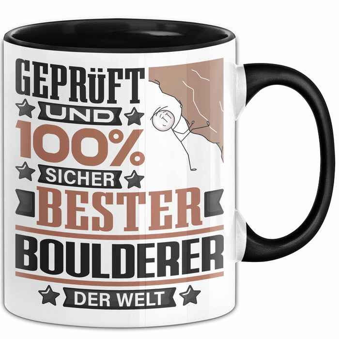 Boulderer Geschenk Lustiger Spruch für Boulderer Geschenkidee Bester Boulderer Der Welt Schwarz Trendation