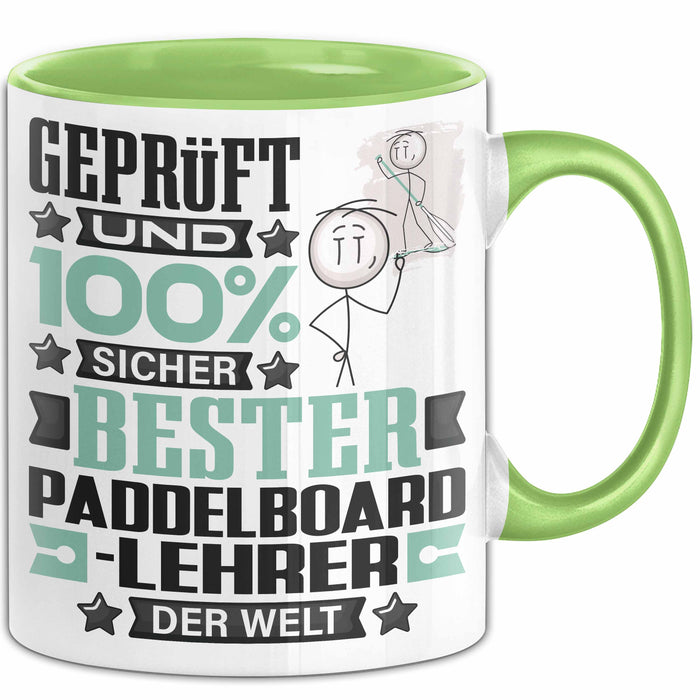 Paddelboard-Lehrer Geschenk Lustiger Spruch für Paddelboard-Lehrer Geschenkidee Bester Paddelboard-Lehrer Der Welt Grün Trendation