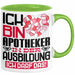 Apotheker Ausbildung Tasse Geschenk Ich Bin Apotheker In Der Ausbildung Ich Darf Das Geschenkidee Spruch Grün Trendation